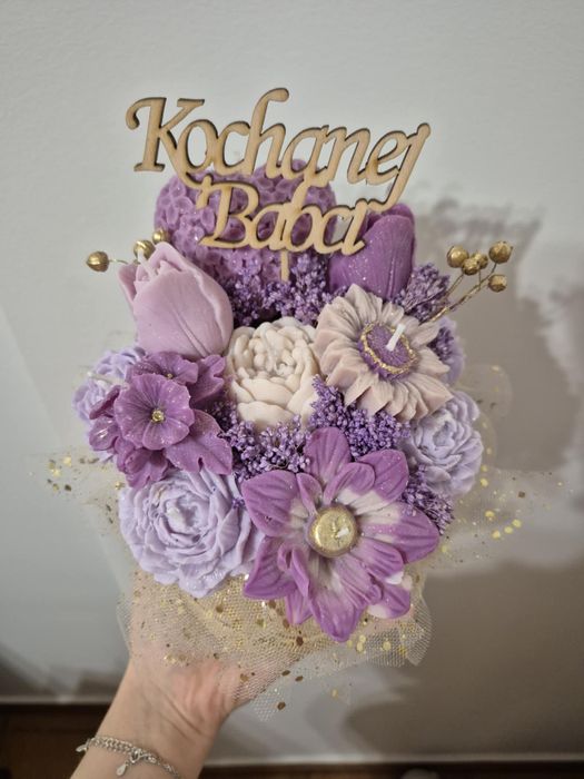 Flower Box Świece Sojowe bukiet od ręki