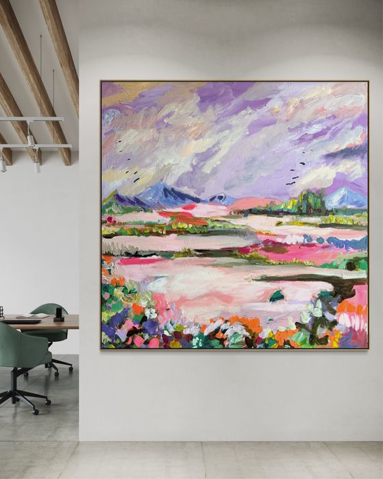 Obraz 110x110 cm malowany