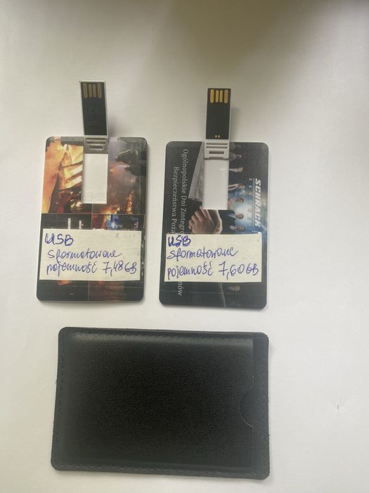 Zestaw 2 mini pendrive’ów USB w formie karty wraz z etui