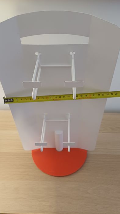 Expositor giratório branco/vermelho