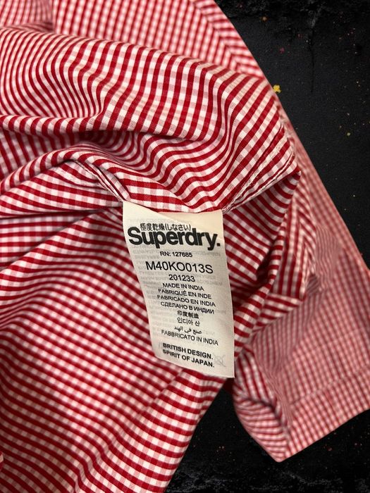 Superdry London Button Down roz. L męska koszula w kratkę