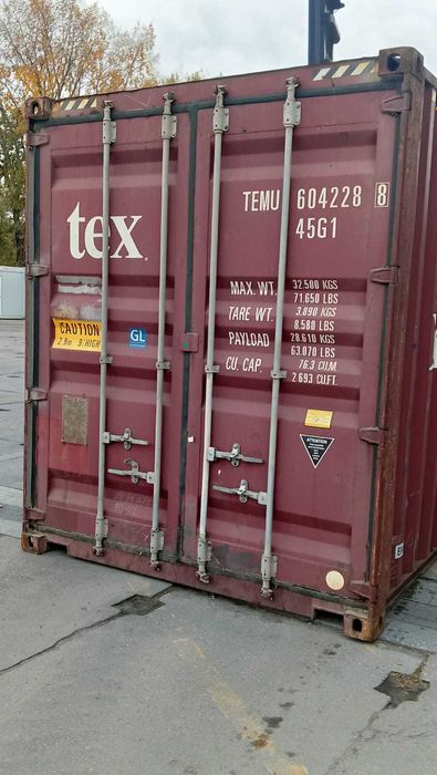 40HC kontener morski – Szczelny Suchy Transport Rozładunek