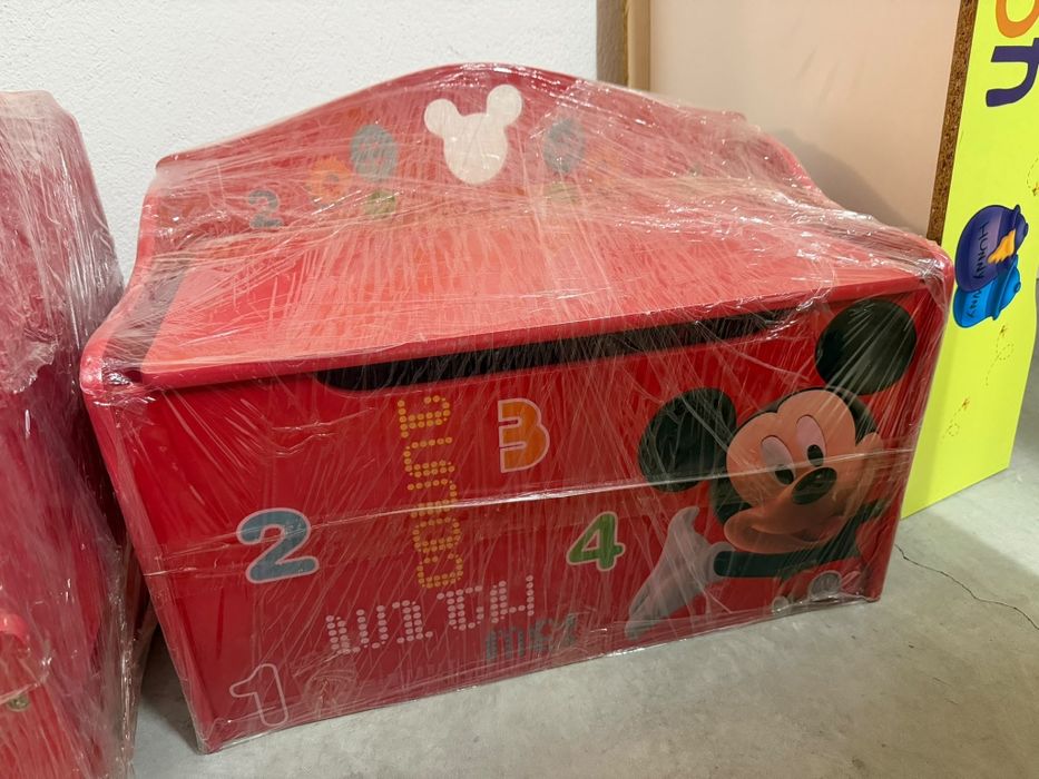 Conjunto Quarto Infantil Mickey Mouse (Disney) – Baú + Secretária