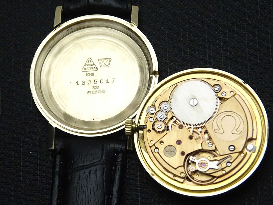 Złota Omega Geneve Cal.1030 pr.0,375 9ct rok prod.1972