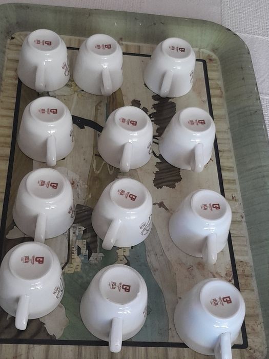 Lote de doze chavenas cafe Delta "Mussulo