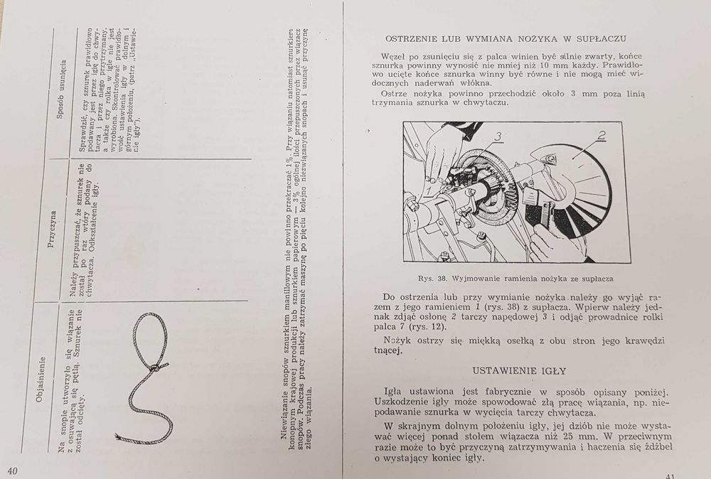 Wiązałka ciągnikowa Wc2-2,1 PFMŻ Instrukcja obsługi