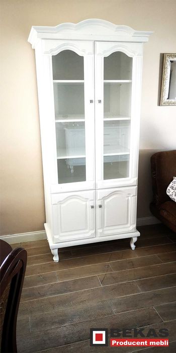 Prześliczna Witryna 90` Biała Prowansalska Dąb Ludwik Producent BEKAS