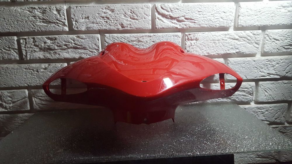 Osłona kierownicy przednia czerwona Yukimoto / Jonway Adventure 125