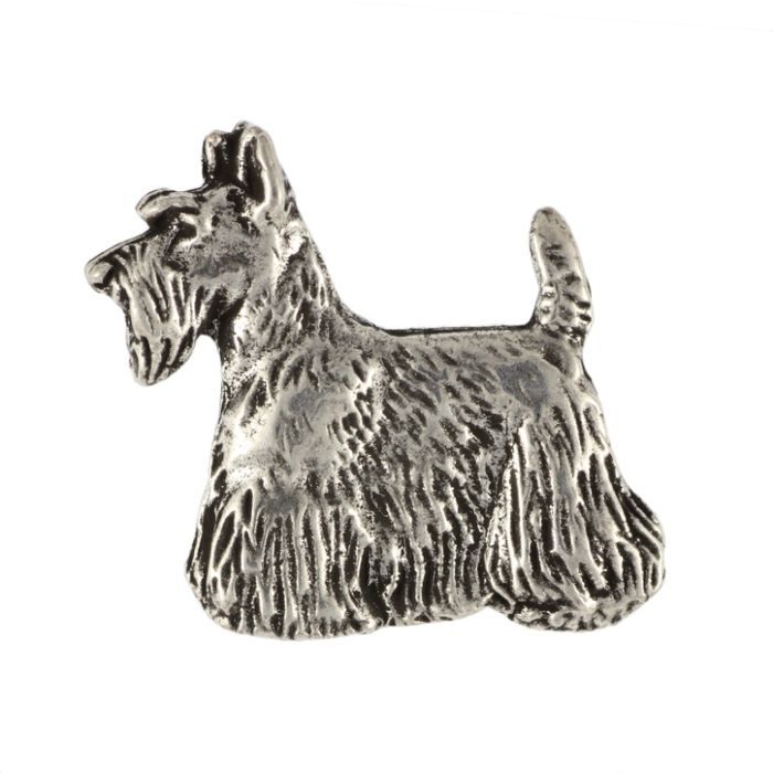 Terier szkocki pin posrebrzony w pudełku Art-Dog