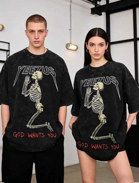 Rewelacyjny T-Shirt Koszulka Kanye West Yeezus M Unisex Nowa Oversize