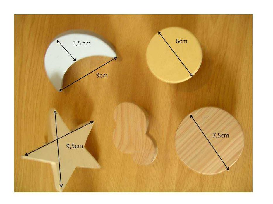 Puxadores em madeira para Bricolage