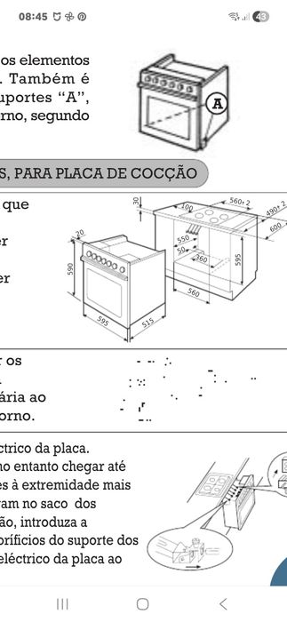 Forno elétrico de encastre