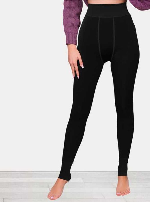 АКЦИЯ! Лосины на меху леггинсы теплые зима женские черные беж