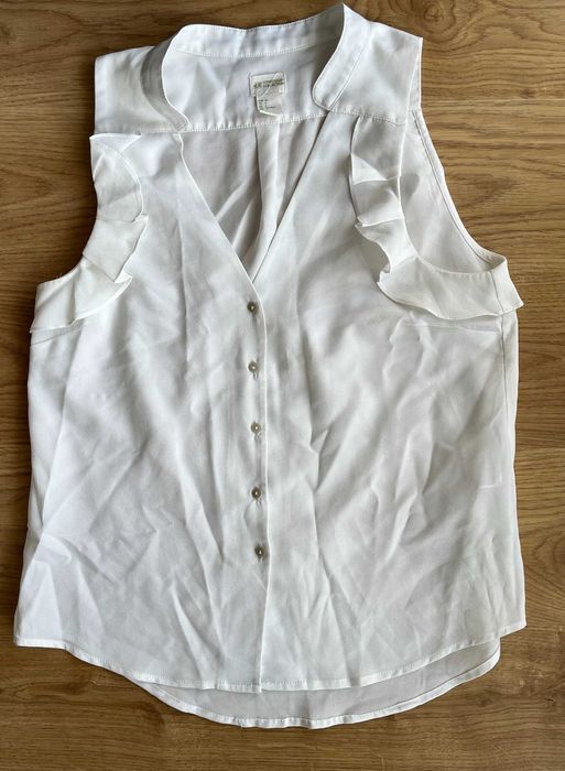 Biała koszulka bez rękawów H&M