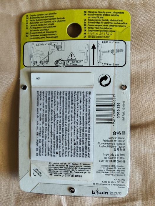 Travões bicicleta novos