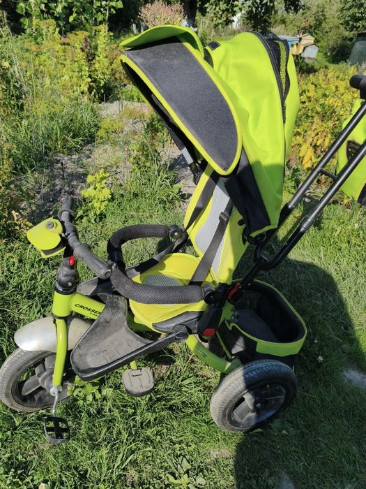 Продам велосипед Crosser T400 триколісний з батьківською ручкою, зелений для діток від 18 місяців