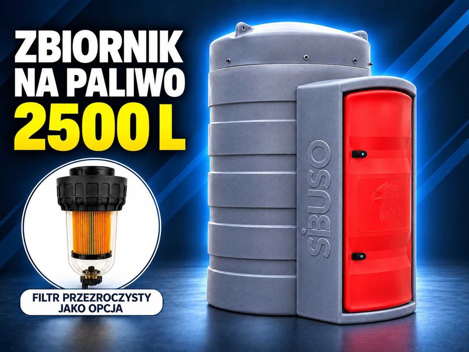 Zbiornik na paliwo SiBUSO NVC 2500l opcjonalnie filtr przezroczysty