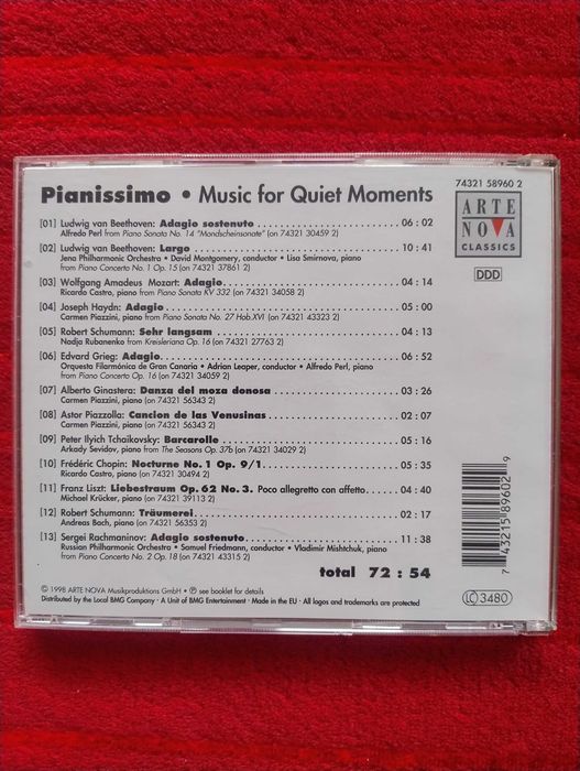 CD  Pianissimo - Music for Quiet Moments