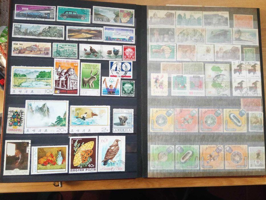 Filatelia Álbum com 32 paginas coleção de selos de vários países