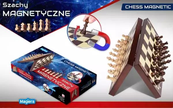 Szachy magnetyczne MAGIERA. MAGIERA RAFAŁ. Nowy Produkt