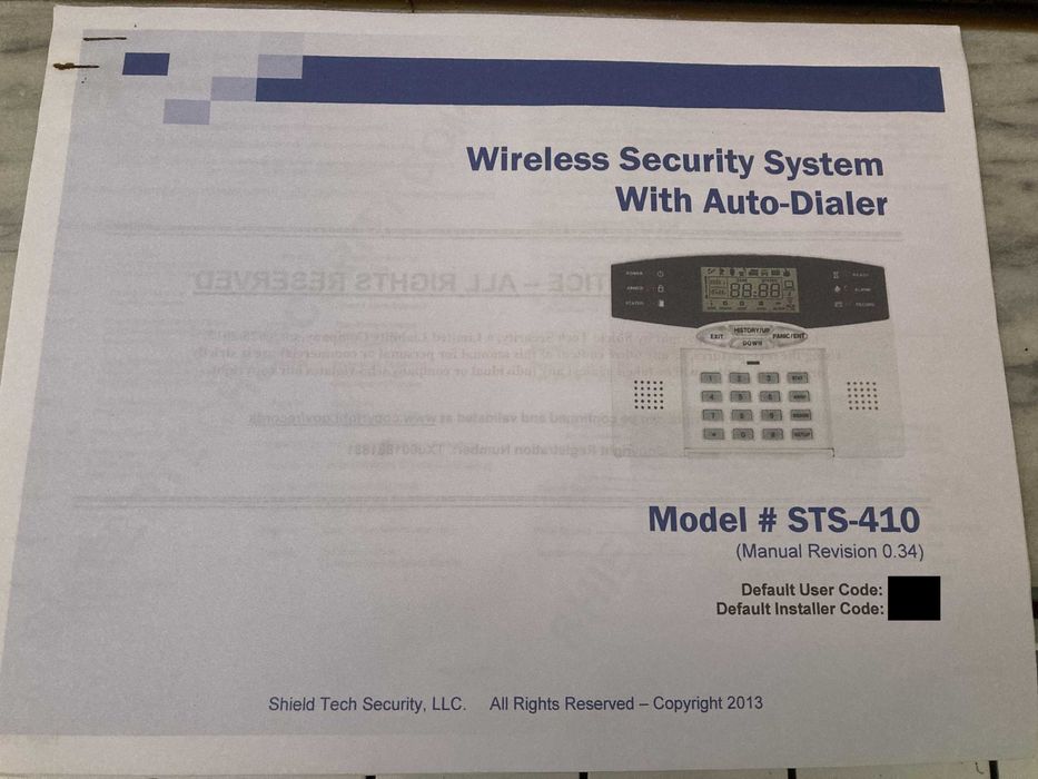 Kit sistema de alarme Shield Tech Security STS-410 novo - caixa aberta