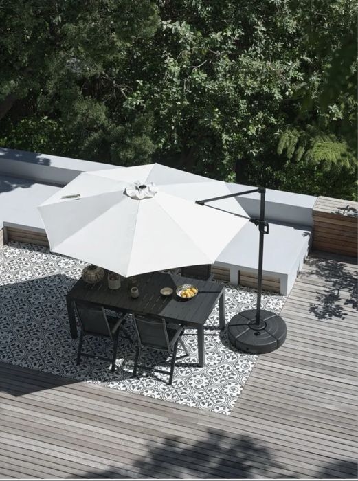 Guarda-sol suspenso TRONDHEIM Ø300 creme