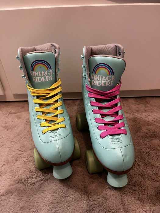 miętowe wrotki vintage