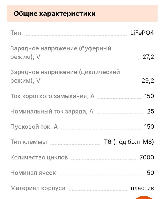 Аккумулятор LP LiFePO4 25,6V - 50 Ah (1280Wh) (BMS 80A/50А) пластик Sm