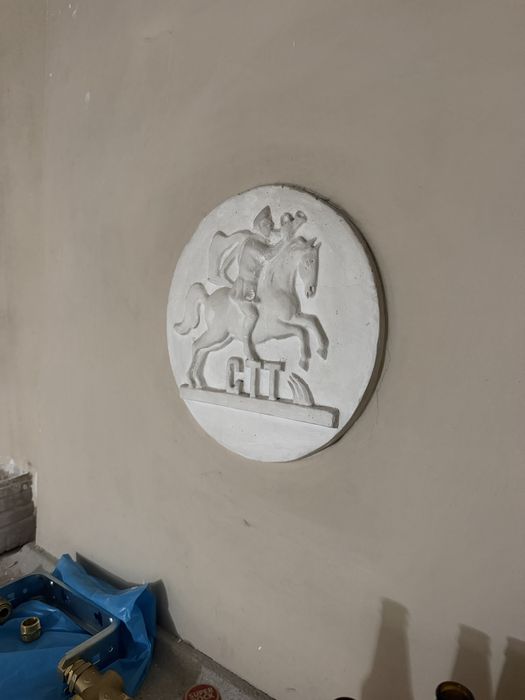 Simbolo antigo CTT- medalhão arquitetónico original