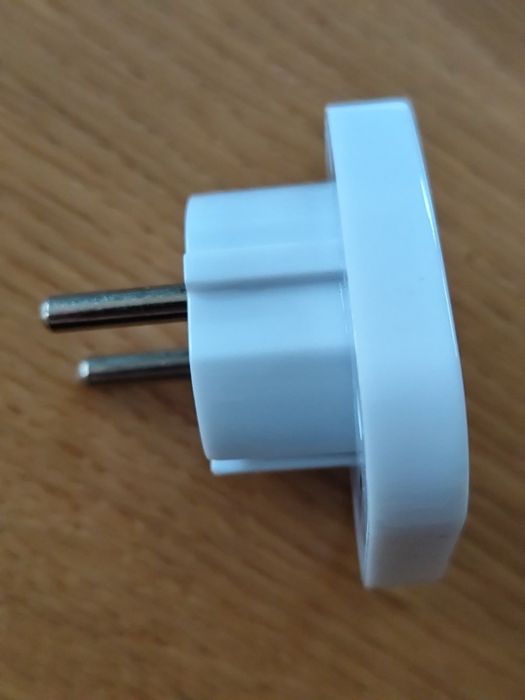 Adapter podróżny Europa. Wtyk typu C, europejski - biały