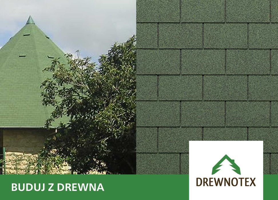 Gont bitumiczny Tegola Eco Roof Kwadratowy prosty prostokątny