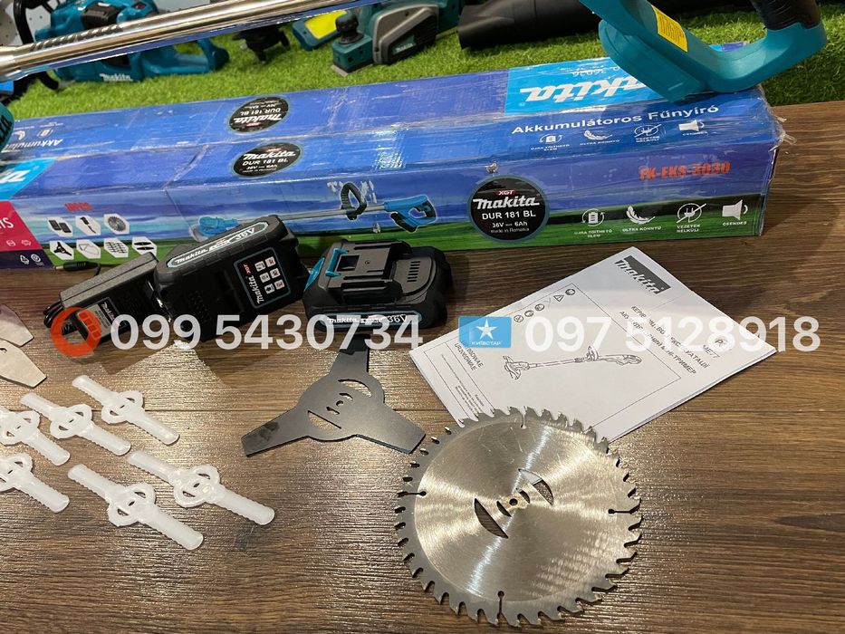 Акумуляторна коса Makita DUR 181 BL +колещата косарка тримммер для сад