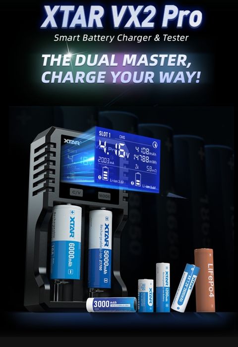 Зарядний пристрій XTAR VX2Pro