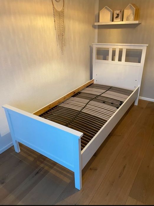 Łóżko ikea hemnes stelaż 90x200 materac komplet