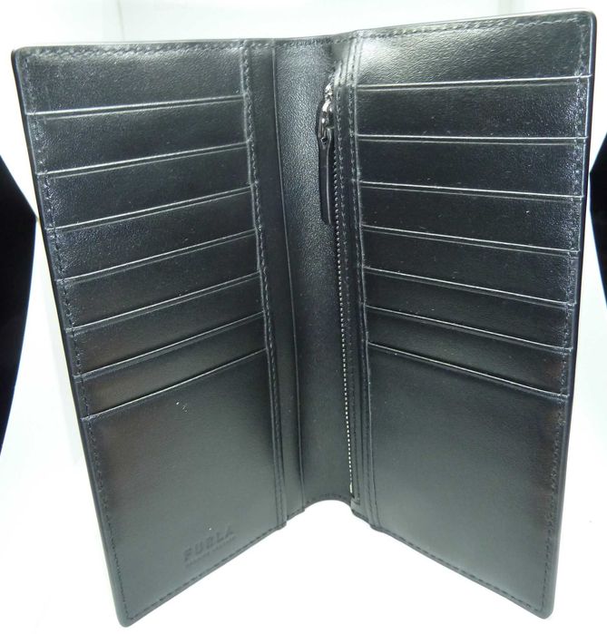 Carteiras (2) novas pele preta unissexo Furla