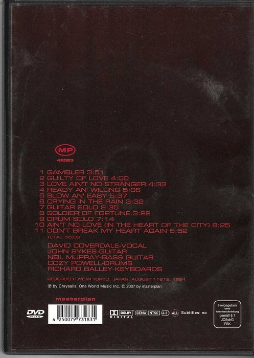 Whitesnake - Live In Japan (DVD) Olivais • OLX.pt