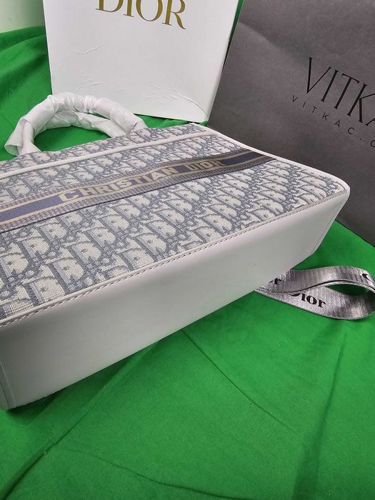 Torebka damska Christian Dior biznesowa nowość jasna płótno kuferek