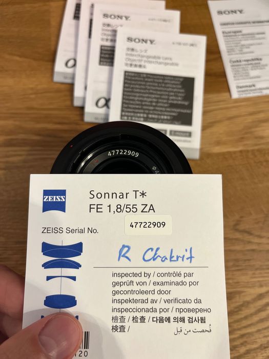 Sony FE 55mm F1.8 ZA Zeiss Sonnar T*