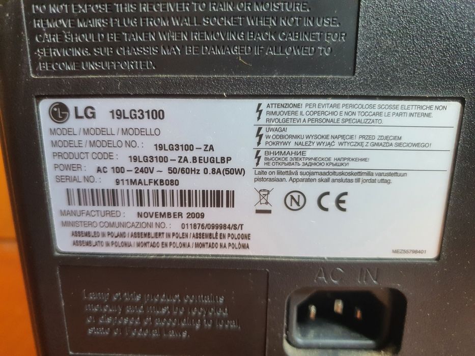 TV LG 19lg3100-za