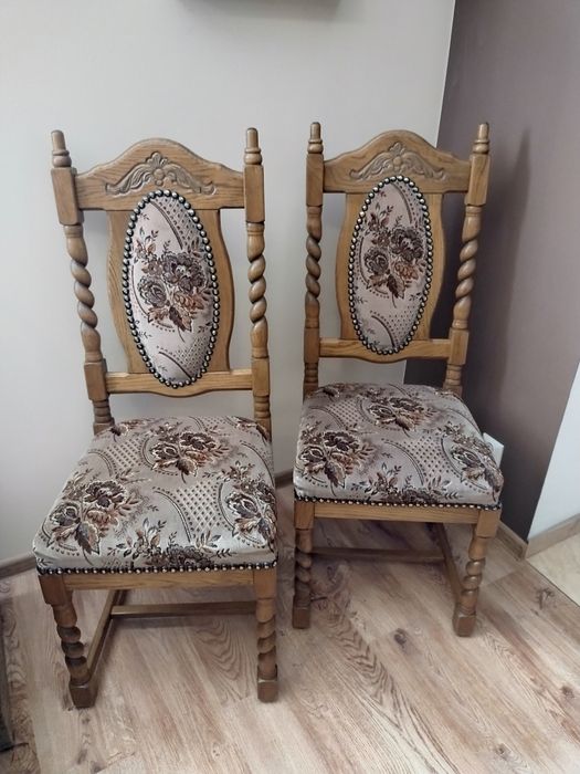 Dostępne - Dębowe krzesła prod. Swarzędz, 2szt