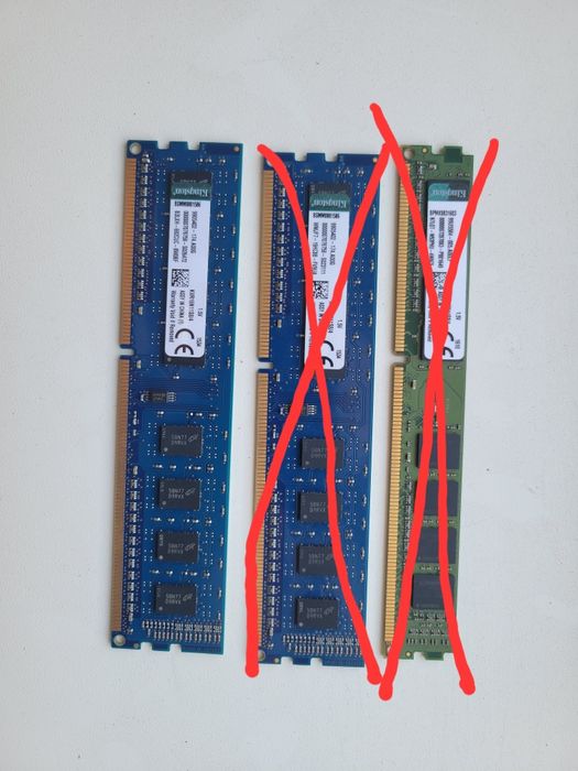 Оперативная память DDR 3 Kingston kvr16n11s8/4, по 4 gb.