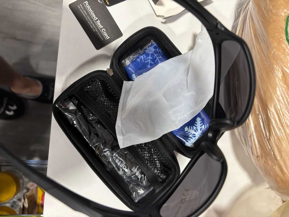 LINVO Óculos de sol polarizados desportivos TR90 proteção UV400