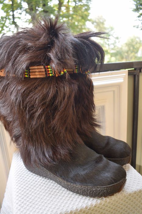 зимние сапоги унты мех нерпы валенки Oscar Italy р. 42