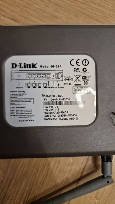 Router opis na zdjęciu