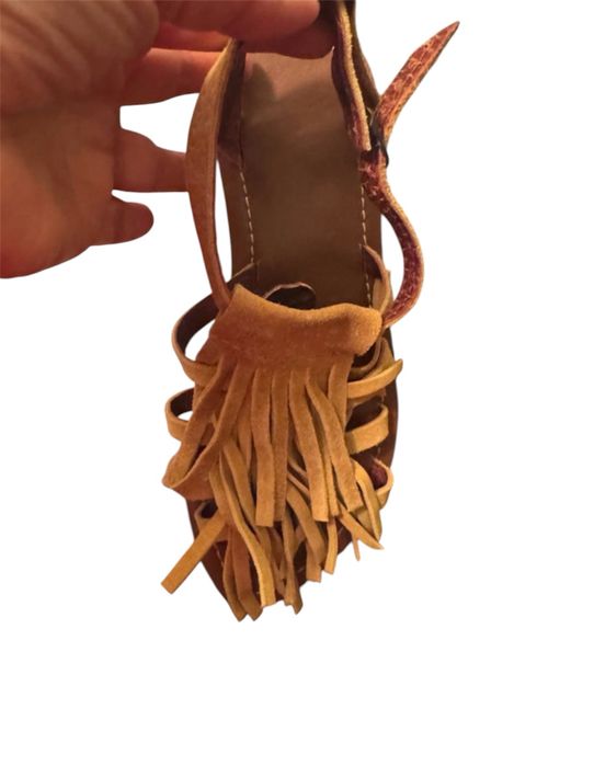 Sandalias pele sola couro