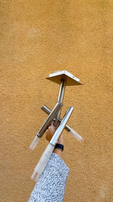 Candeeiros teto prateados