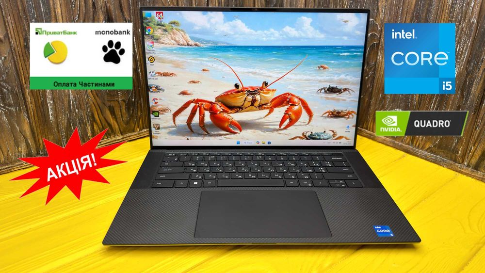 АКЦІЯ! Професійний Ноутбук Dell Precision 5560 /i5-11500H/Quadro T1200 4 GB