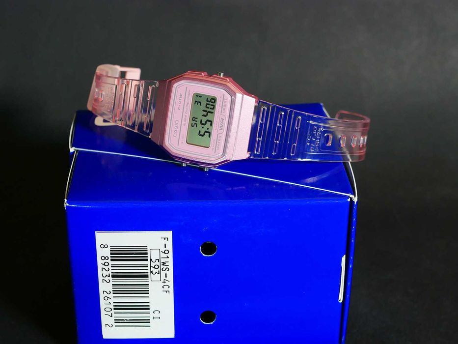 Женские часы Casio F91WS-4 Classic Pink розовые. 100% оригинал