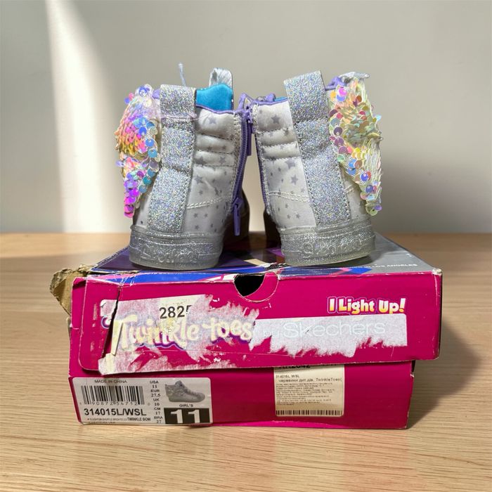 Кеды Skechers Twinkle Toes (со светящимся бантом та підошвою)