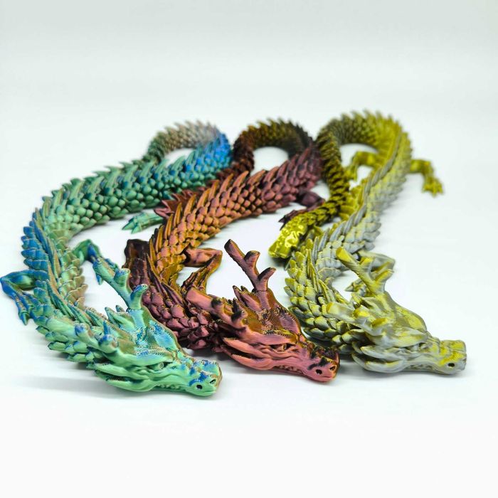 3D-друк Дракон-хамелеон-антистрес 45см